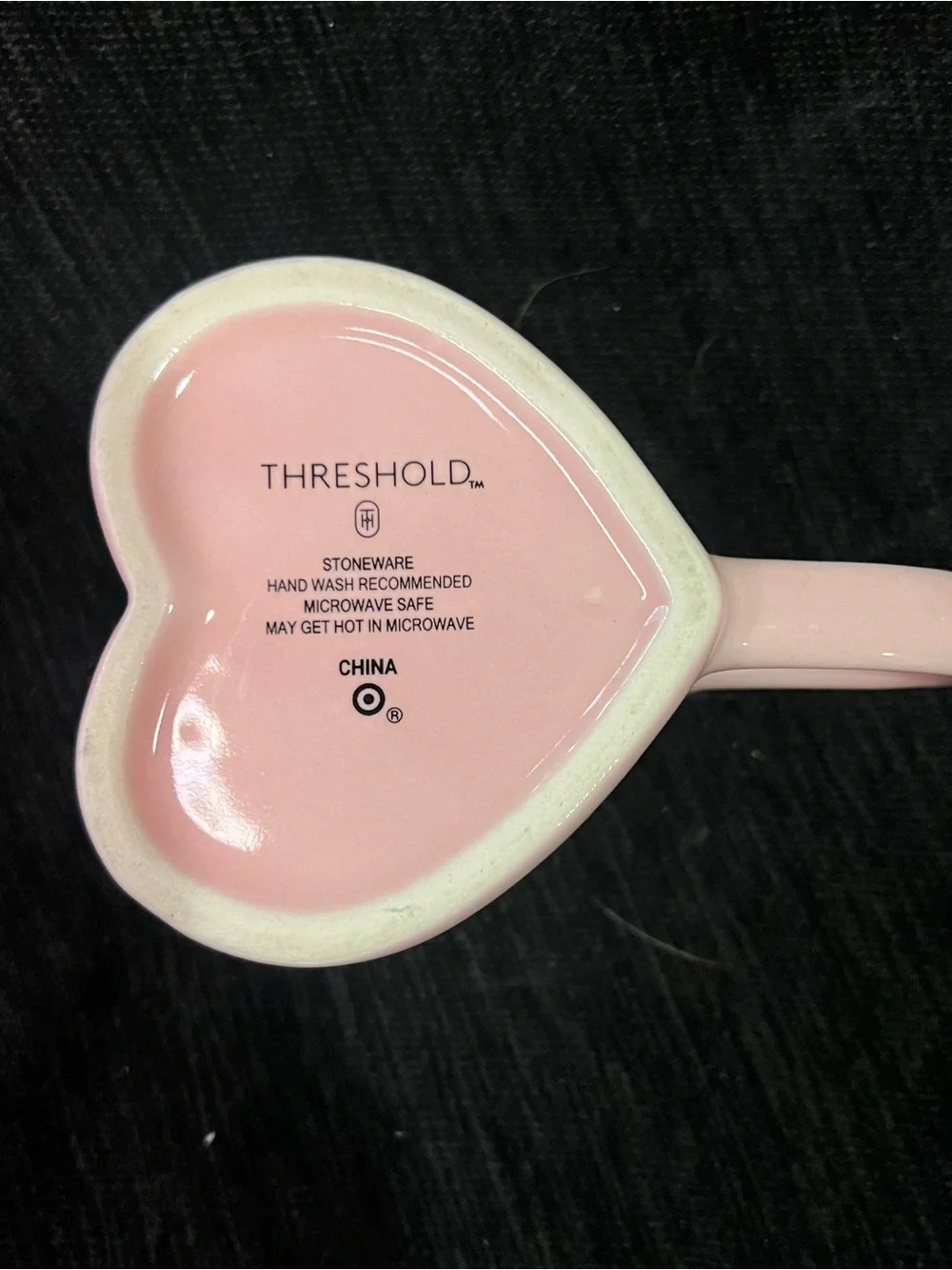 Threshold Pink Heart Rim Ceramic Mug with Gold Trim